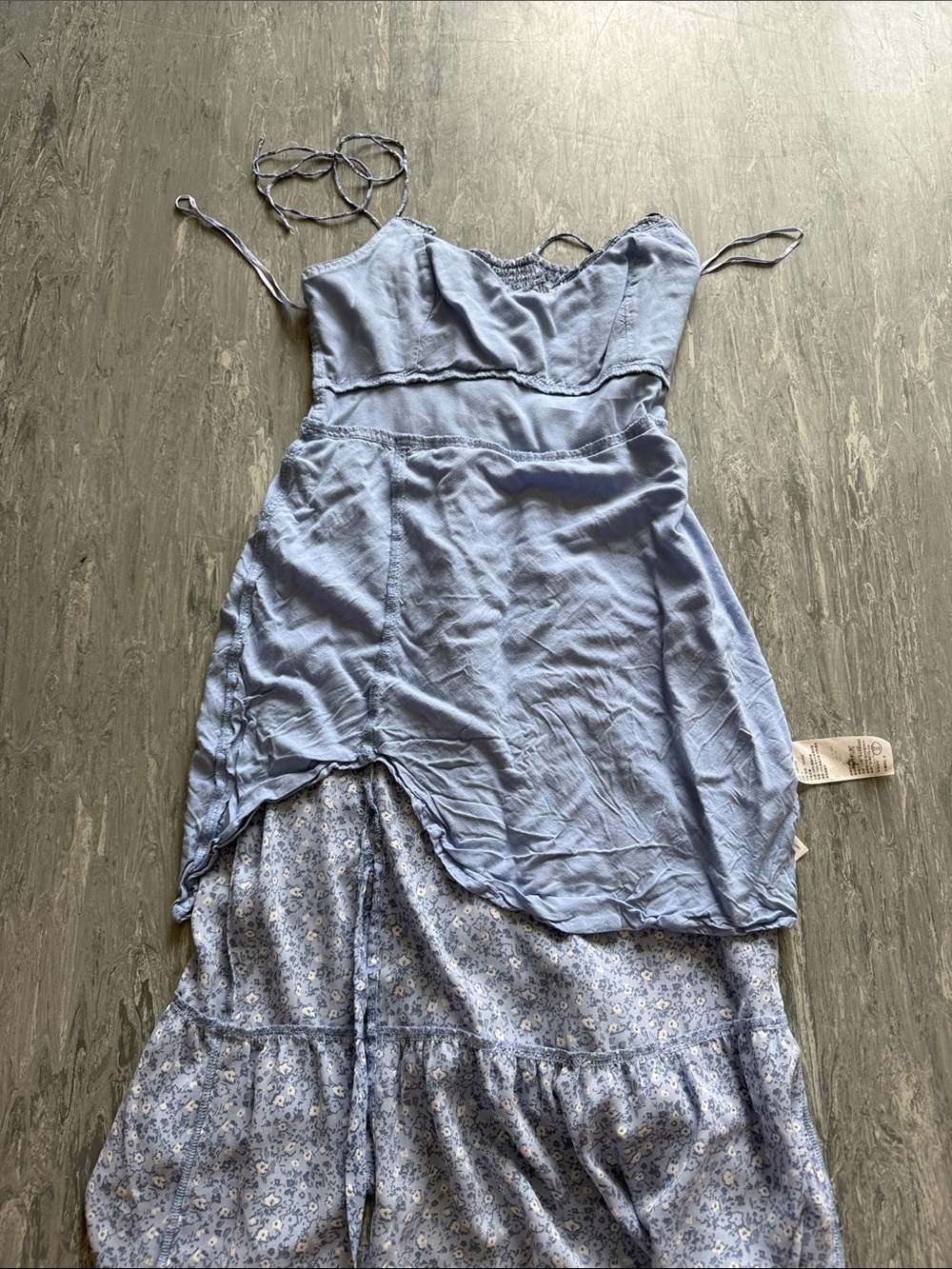 Abercrombie & Fitch Light Blue Floral Midi Dress - Picture 6 of 6